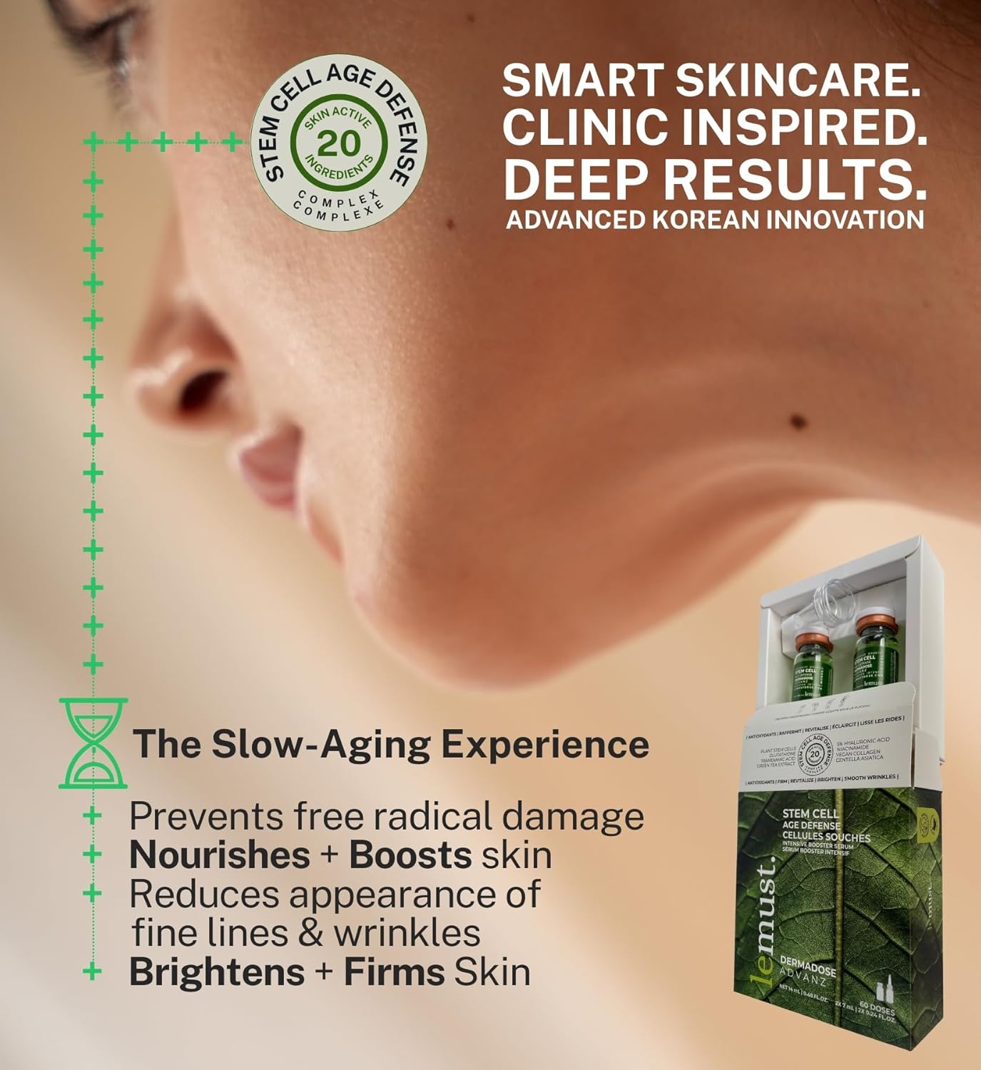 Sérum booster de défense anti-âge aux cellules souches