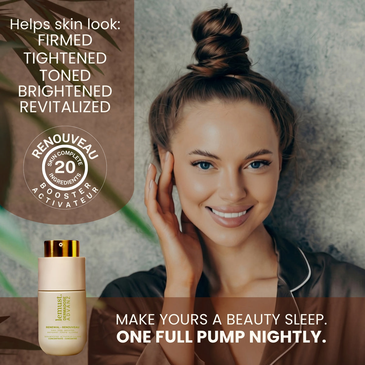 Night Renewal Serum & Essence for Mature Skin