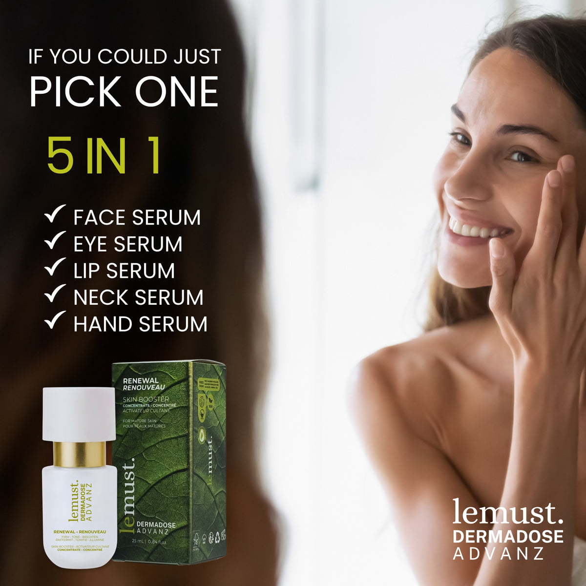 Night Renewal Serum & Essence for Mature Skin