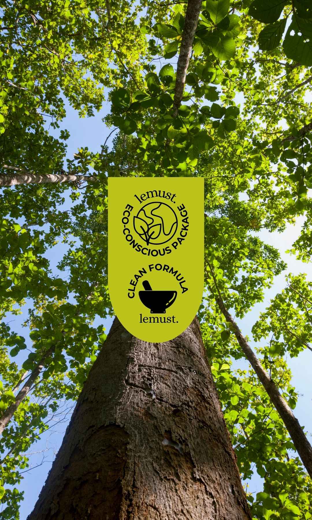 Yellow lemust banner on a tree